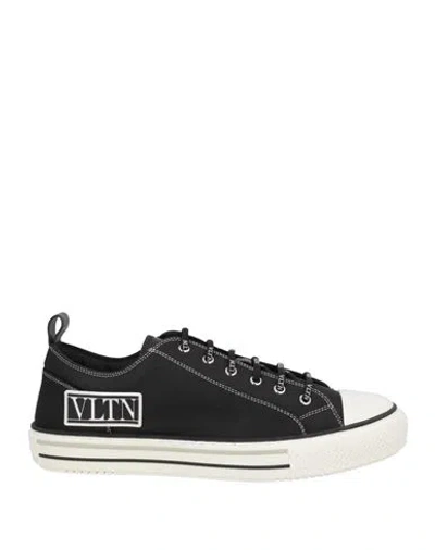 Valentino Garavani Man Sneakers Black Size 9 Textile Fibers