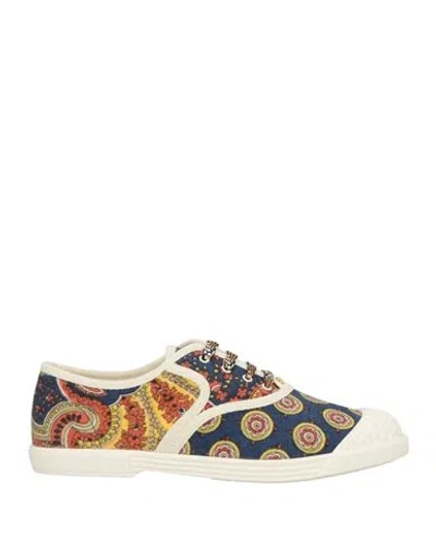 Valentino Garavani Man Sneakers Blue Size 8 Textile Fibers In Purple