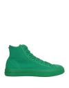Valentino Garavani Man Sneakers Green Size 11 Textile Fibers, Leather
