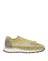 Valentino Garavani Man Sneakers Grey Size 7 Textile Fibers