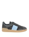 Valentino Upvillage Suede And Leather Sneakers In Black