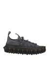 Valentino Garavani Man Sneakers Lead Size 9 Textile Fibers In Grey