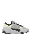 Valentino Garavani Man Sneakers Light Grey Size 9 Leather, Textile Fibers In Grey
