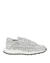 Valentino Garavani Man Sneakers Light Grey Size 9 Textile Fibers