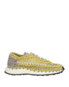 Valentino Garavani Man Sneakers Grey Size 7 Textile Fibers In Green