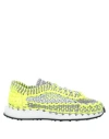 Valentino Garavani Man Sneakers Lime Green Size 8 Textile Fibers