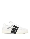 Valentino Garavani Man Sneakers White Size 7 Leather, Textile Fibers In White