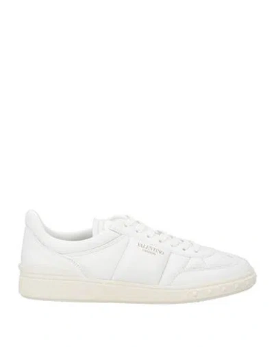 Valentino Garavani Man Sneakers White Size 9 Leather