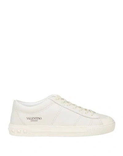 Valentino Garavani Man Sneakers White Size 9 Leather