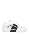 Valentino Vl7n Leather And Fabric Low-top Sneakers In White