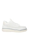 Valentino Calf Leather And Fabric Mid-top Runboot Sneakers In White