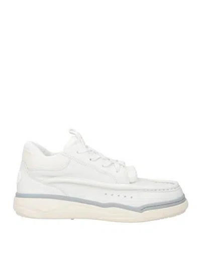 VALENTINO GARAVANI VALENTINO GARAVANI MAN SNEAKERS WHITE SIZE 8 LEATHER, TEXTILE FIBERS