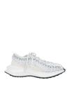 Valentino Garavani Man Sneakers White Size 9 Leather, Textile Fibers