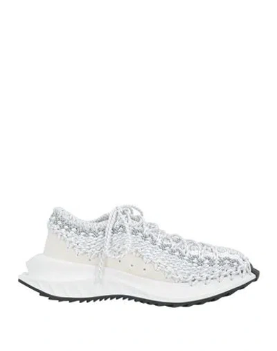 Valentino Garavani Man Sneakers White Size 9 Leather, Textile Fibers