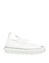 Valentino Garavani Man Sneakers White Size 8 Textile Fibers