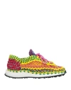 Valentino Garavani Man Sneakers Yellow Size 9 Textile Fibers
