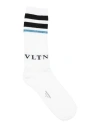 Valentino Garavani Man Socks & Hosiery White Size L/xl Cotton, Polyamide, Elastane, Metallic Fiber In White