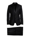 Valentino Man Suit Jacket Black Size 44 Polyester In Black