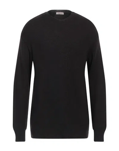 Valentino Garavani Man Sweater Dark Brown Size L Cashmere In Black