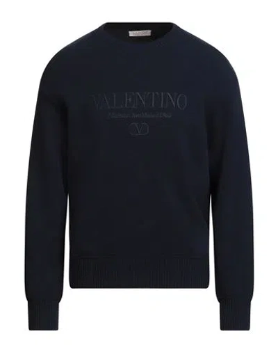 VALENTINO VALENTINO GARAVANI MAN SWEATER MIDNIGHT BLUE SIZE M VIRGIN WOOL, ACRYLIC, WOOL