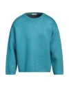 Valentino Garavani Sky Blue Silk Sweater In Green