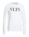 Valentino Garavani Man Sweater White Size 44 Viscose, Polyamide In White