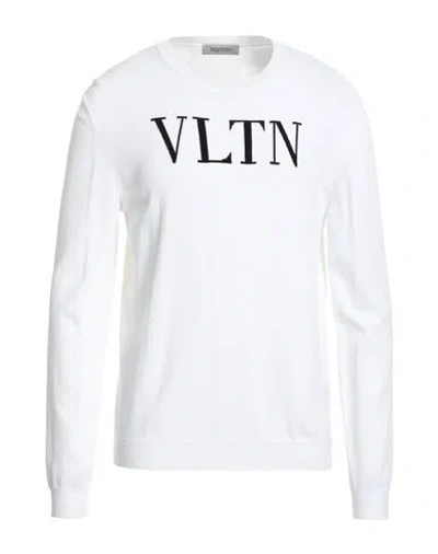 Valentino Garavani Man Sweater White Size 44 Viscose, Polyamide