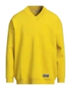 Valentino Garavani Man Sweater Yellow Size L Viscose, Polyester In Yellow