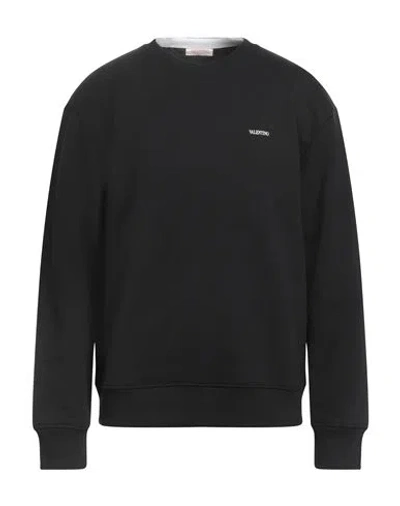 VALENTINO VALENTINO GARAVANI MAN SWEATSHIRT BLACK SIZE S COTTON, ELASTANE