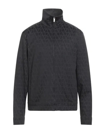 Valentino Garavani Man Sweatshirt Black Size S Polyamide, Cotton