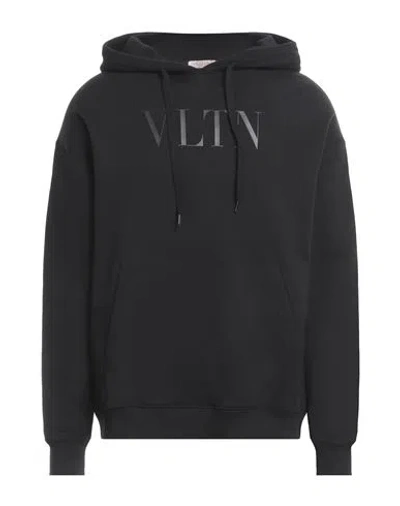 Valentino Garavani Man Sweatshirt Black Size M Cotton, Elastane