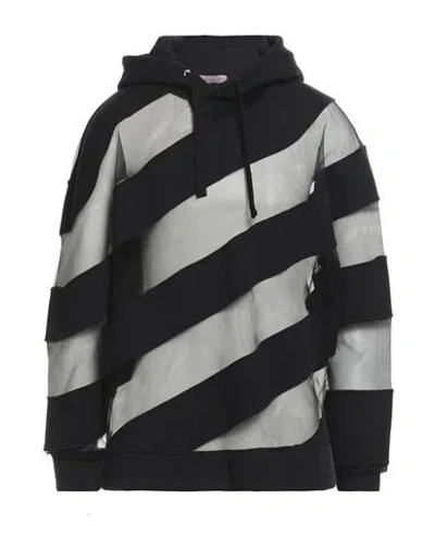 Valentino Garavani Man Sweatshirt Black Size L Cotton, Polyamide
