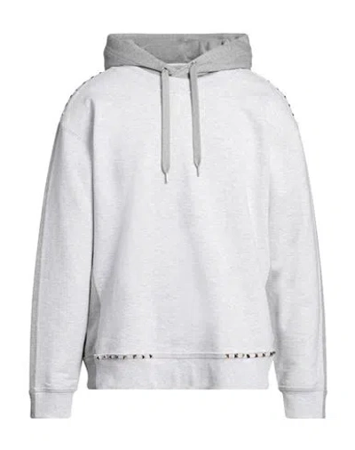 Valentino Garavani Man Sweatshirt Light Grey Size Xl Cotton, Polyamide, Elastane In Gray