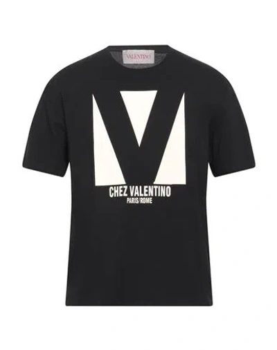 Valentino Garavani Man T-shirt Black Size L Cotton