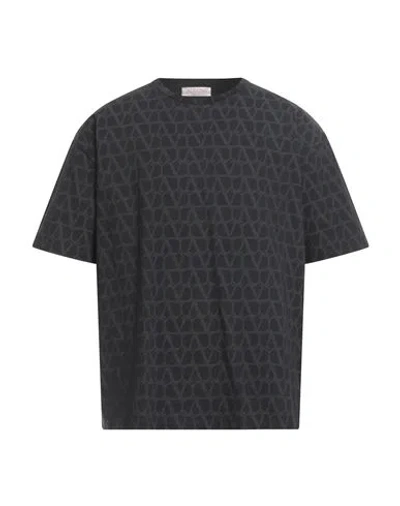 Valentino Canvas Iconograph Cotton T-shirt In Black