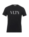 Valentino Vltn Print T-shirt In Black