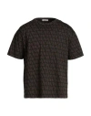Valentino Garavani Man T-shirt Brown Size S Cotton