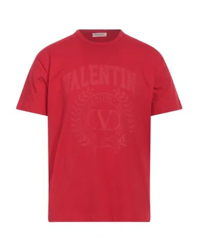 Valentino Logo-print Cotton T-shirt In Red
