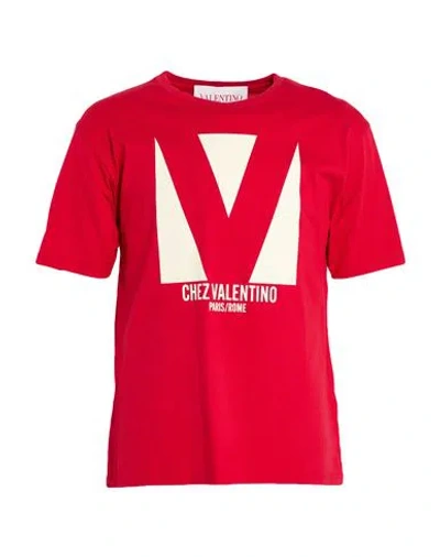 VALENTINO VALENTINO GARAVANI MAN T-SHIRT RED SIZE M COTTON