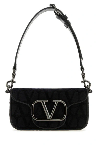 Valentino Garavani Mini Toile Iconographe Shoulder Bag In Black