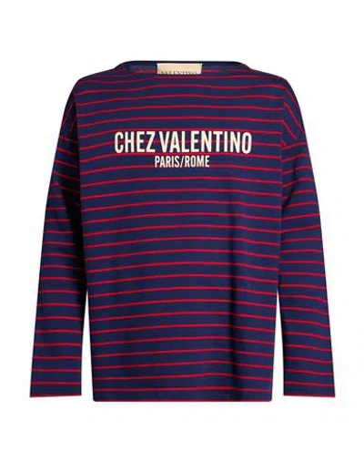 Valentino Garavani Man T-shirt Blue Size L Cotton