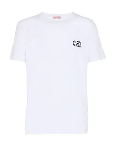 VALENTINO VALENTINO GARAVANI MAN T-SHIRT WHITE SIZE M COTTON, POLYESTER