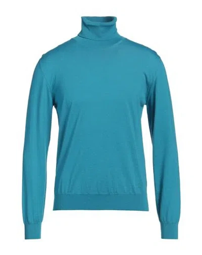 Valentino Garavani Man Turtleneck Turquoise Size L Virgin Wool
