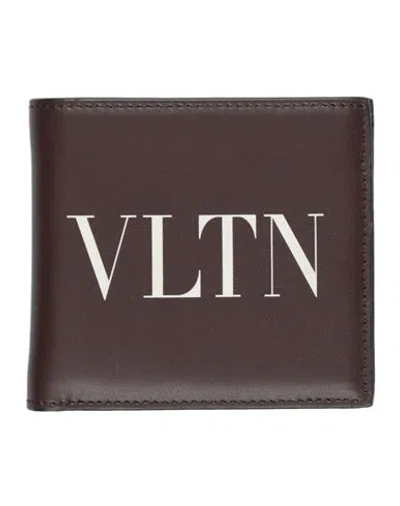 Valentino Garavani Man Wallet Dark Brown Size - Leather