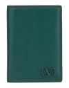 Valentino Garavani Man Wallet Green Size - Soft Leather