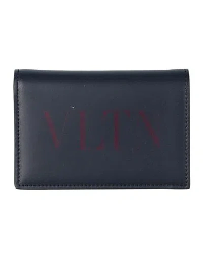 Valentino Garavani Man Wallet Midnight Blue Size - Leather