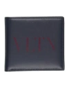 Valentino Garavani Man Wallet Midnight Blue Size - Leather