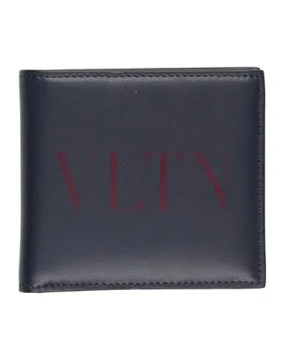 Valentino Garavani Man Wallet Midnight Blue Size - Leather