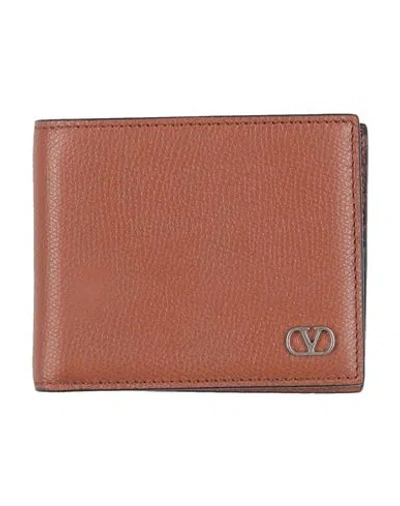 Valentino Garavani Man Wallet Tan Size - Leather In Brown