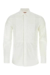 Valentino Classic White Poplin Shirt For Men In White